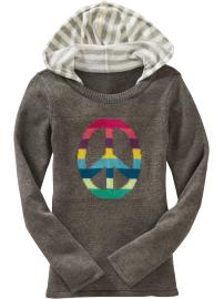 Girls 2-in-1 Hooded Graphic Sweaters