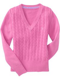 Girls V-Neck Pullover Sweaters