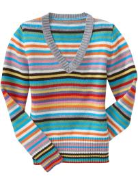 Girls V-Neck Pullover Sweaters