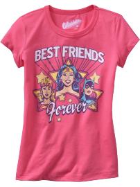 Girls Super Heroine Graphic Tees
