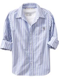 Boys Applique Striped Shirts
