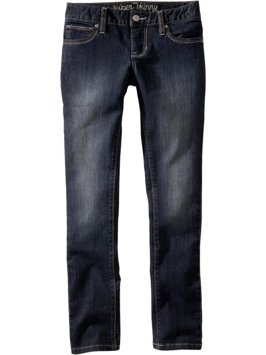 Old Navy Girls Dark Wash Super Skinny Jeans