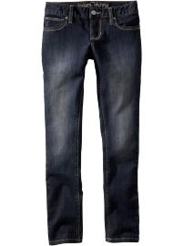 Girls Dark-Wash Super Skinny Jeans