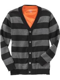 Boys Striped Button-Front Cardigans