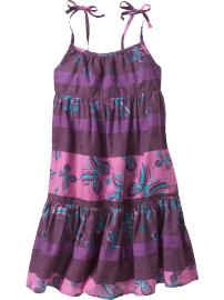 Girls Tiered Print Sundresses