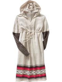 Girls Printed 2-in-1 Sweater Dresses