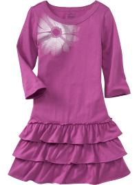 Girls Ruffled Jersey Dresses