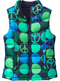Girls Quilted Frost Free Vests