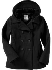 Girls Hooded Peacoats
