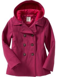 Girls Hooded Peacoats