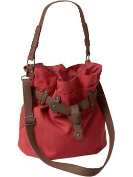 Women's Canvas Bucket Bag 