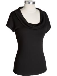 Maternity Cowl-Neck Nursing Tops