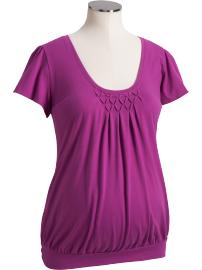Maternity Flutter-Sleeve Banded Tops