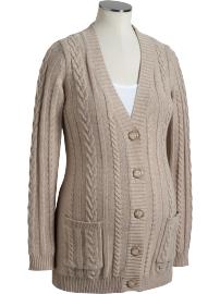 Maternity Cable-Knit Boyfriend Cardigans