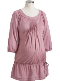 Maternity Drop-Waist Pintuck Tunics