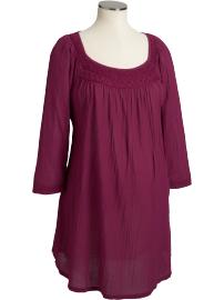 Maternity Smocked Gauze Tunics