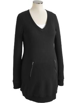 Maternity Zip-Pocket Fleece Tunics