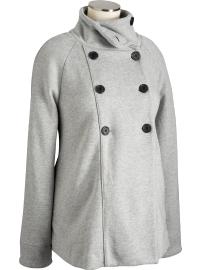 Maternity Fleece Double-Breasted Jackets