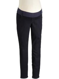 Maternity Low-Rise Denim Leggings