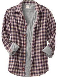 Men's Jersey-Lined Plaid Shirts