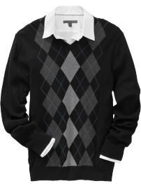 Men's Argyle V-Neck Sweaters
