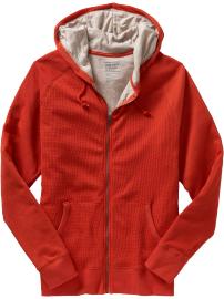 Men's Thermal Jersey-Lined Zip Hoodies