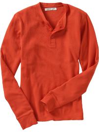 Men's Thermal Henley Tees