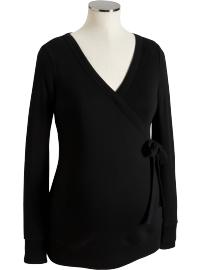 Maternity Faux-Wrap Jersey Tees