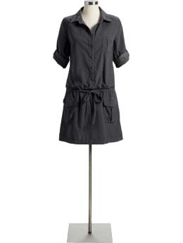Women's Drop-Waist Cord Shirt Dresses :  old navy shirt dress dress brown