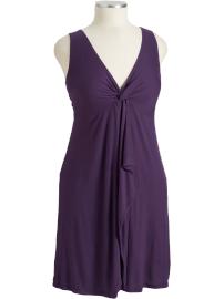 Women's Plus Gathered-Front Jersey Dresses