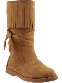 Girls Fringed Boots