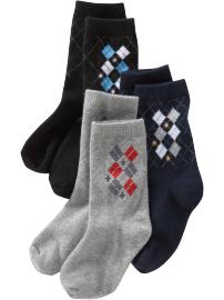 Boys Argyle-Print Sock 3-Packs