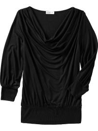 Women's Banded Cowl-Neck Tops