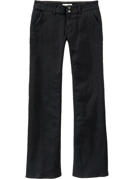 Old Navy Womens The Flirt Wide-Leg Denim Trousers