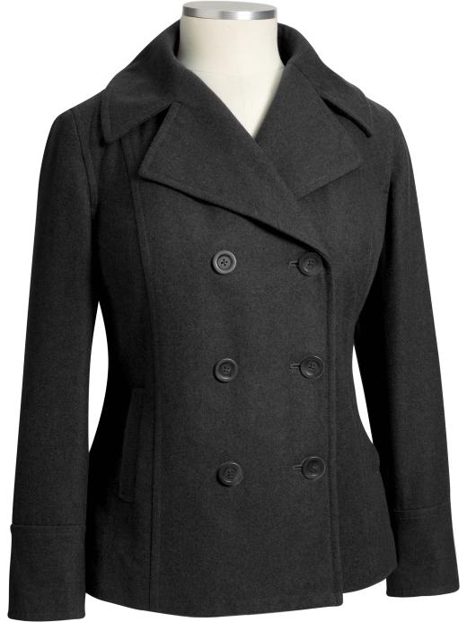 Old Navy Womens Plus Wool-Blend Pea Coats