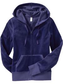 Women's Velour Zip Hoodies