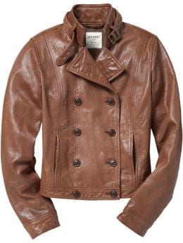 Women's Buckle-Trimmed Real Leather Jackets | Old Navy