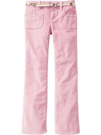 Girls Belted Boot-Cut Cords