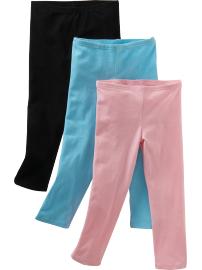 Girls Cropped Jersey Legging 3-Packs