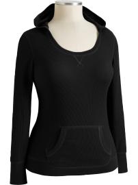 Women's Plus Waffle-Knit Pullover Hoodies