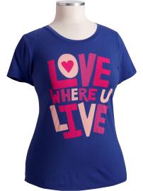 Women's Plus Love-Graphic Jersey Tees