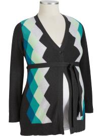 Maternity Plus Argyle Cardigans