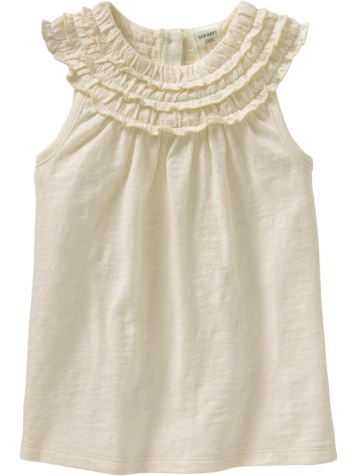 slub knit top. Old Navy Ruffle-Neck Slub-Knit