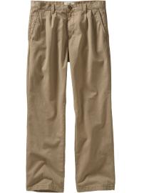 Men's Pleated Straight-Leg Khakis