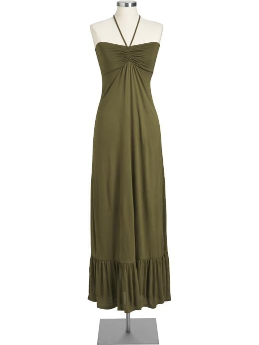 Women's Halter Tea-Length Dresses | Old Navy :  tea length strapless rayon clothing