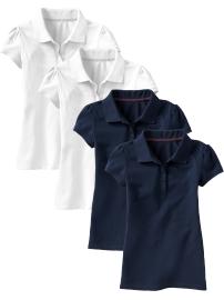 Girls Uniform Polo 4-Packs