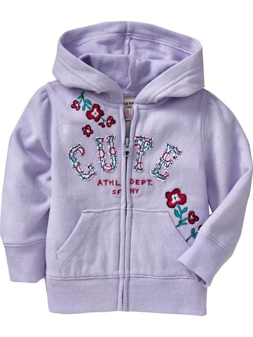Old Navy Cute Applique Zip Hoodies For Baby