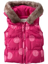 Hooded Polka Dot Vests for Baby