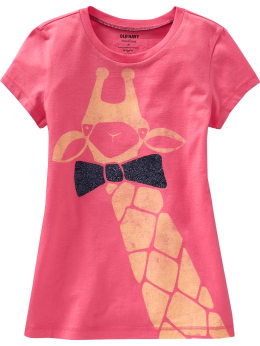 Old Navy Girls Animal Graphic Tee Shirt