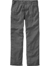 Men's Plain-Front Canvas Pants